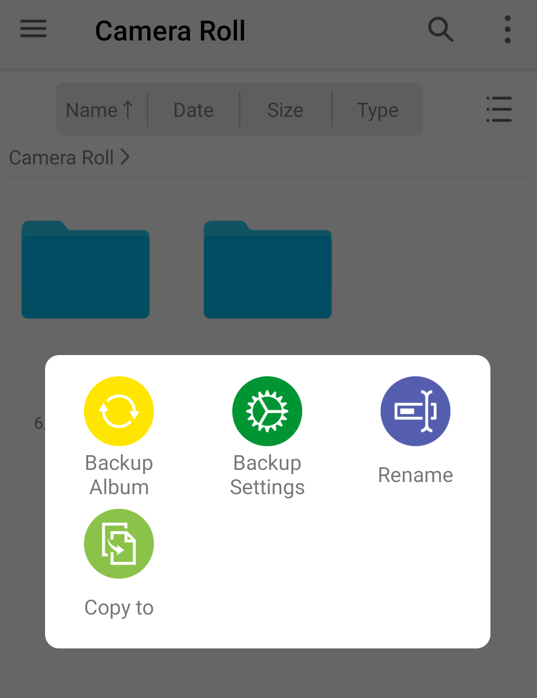 Backup Settings und Backup Album