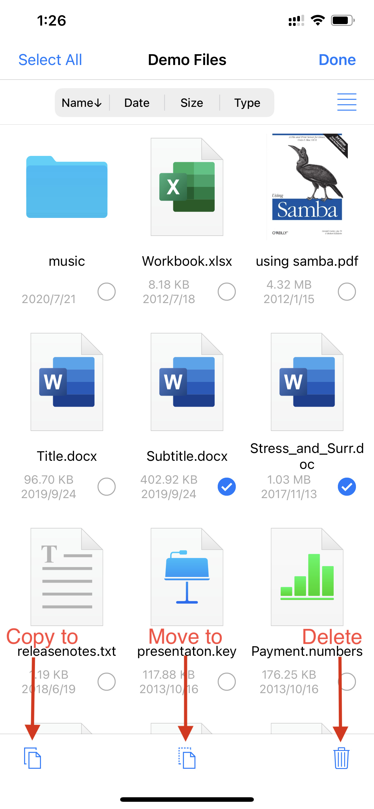 FE File Explorer のファイル操作