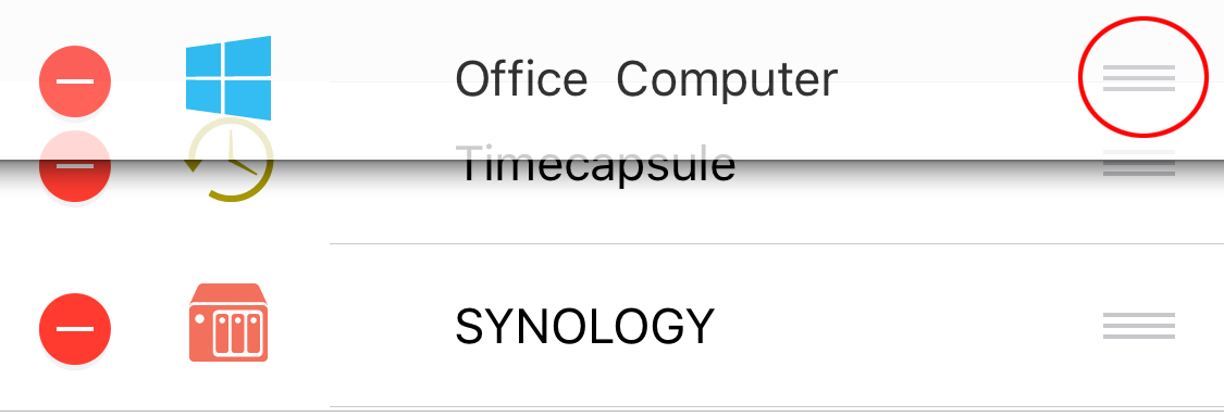 Reordering connections in FE File Explorer