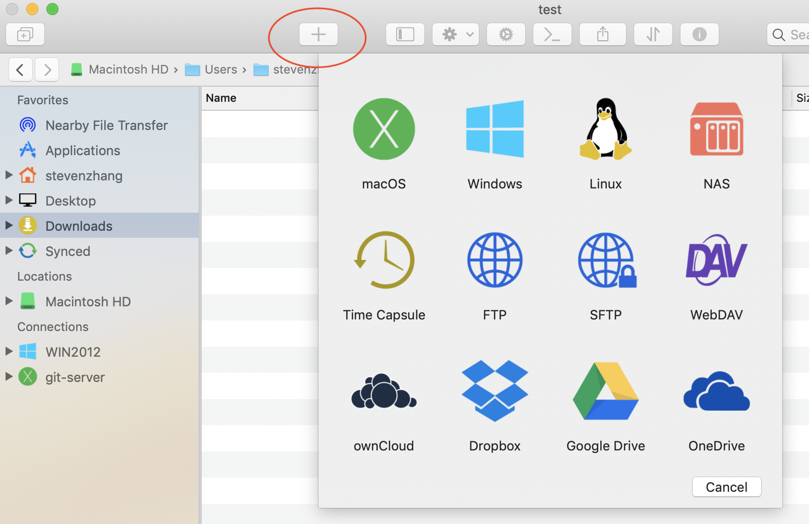 Network Neighborhood in FE File Explorer for macOS