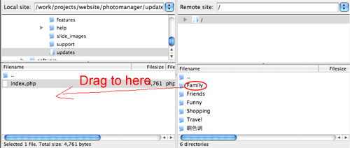 Downloading files from FTPManager to a computer
