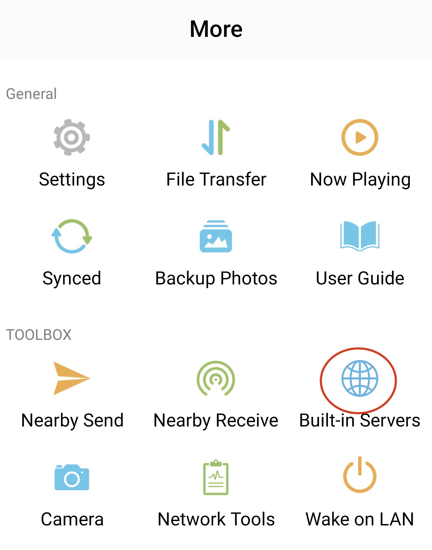 Integrierten FTP-Server in Owlfiles für Android öffnen