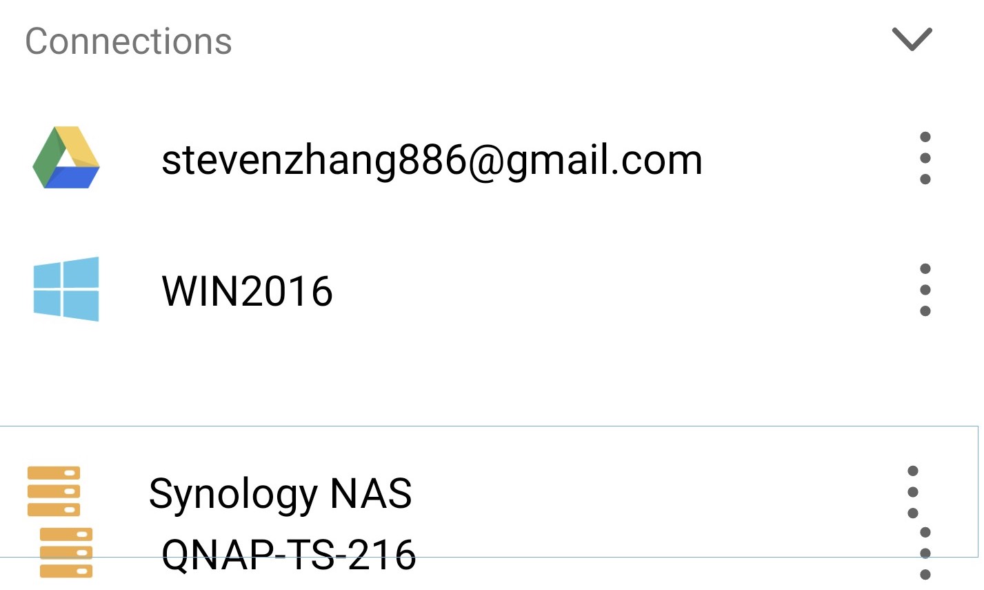 Verbindungen in Owlfiles für Android neu anordnen