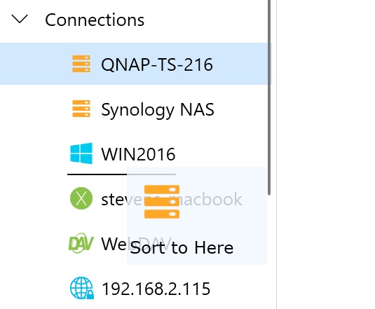 Verbindungen in Owlfiles für Windows neu anordnen